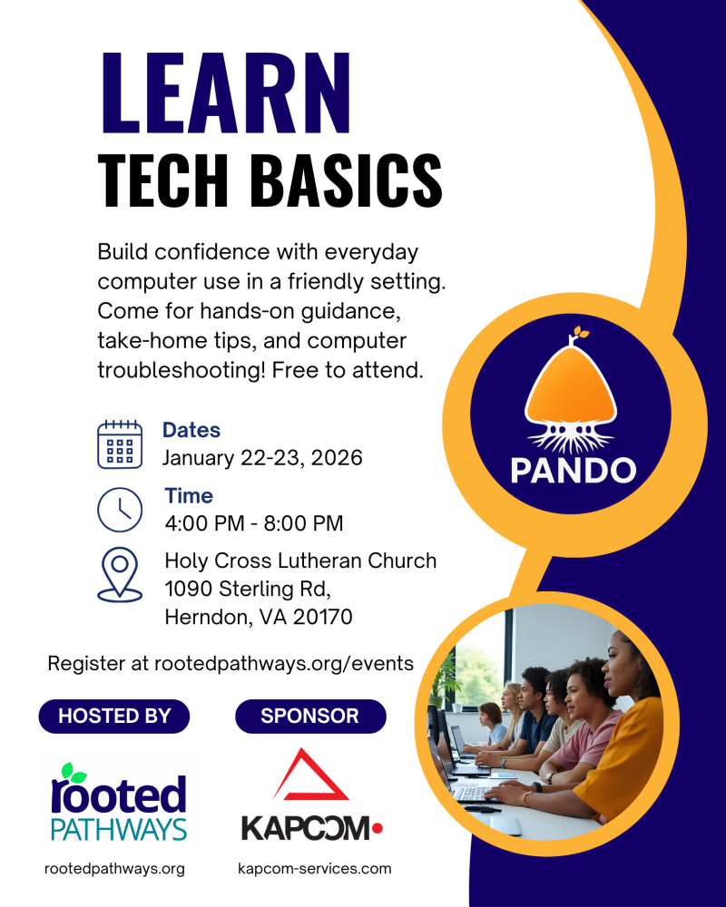 PANDO January 2026 Tech Lessons Web Flyer PANDO January 2026 Tech Lessons Web Flyer